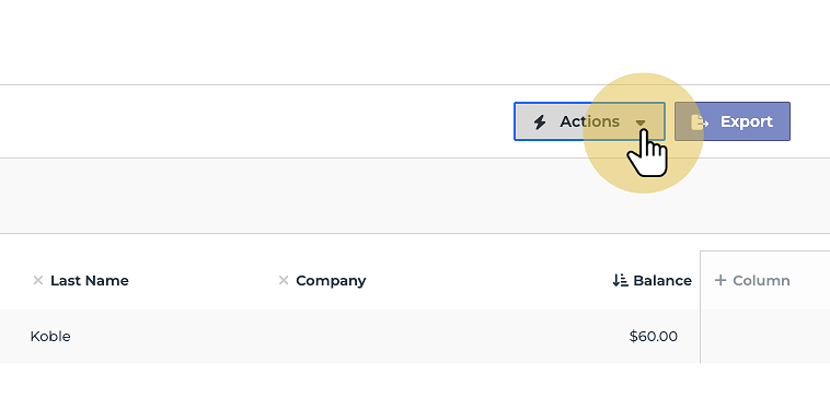 Click on the Actions menu