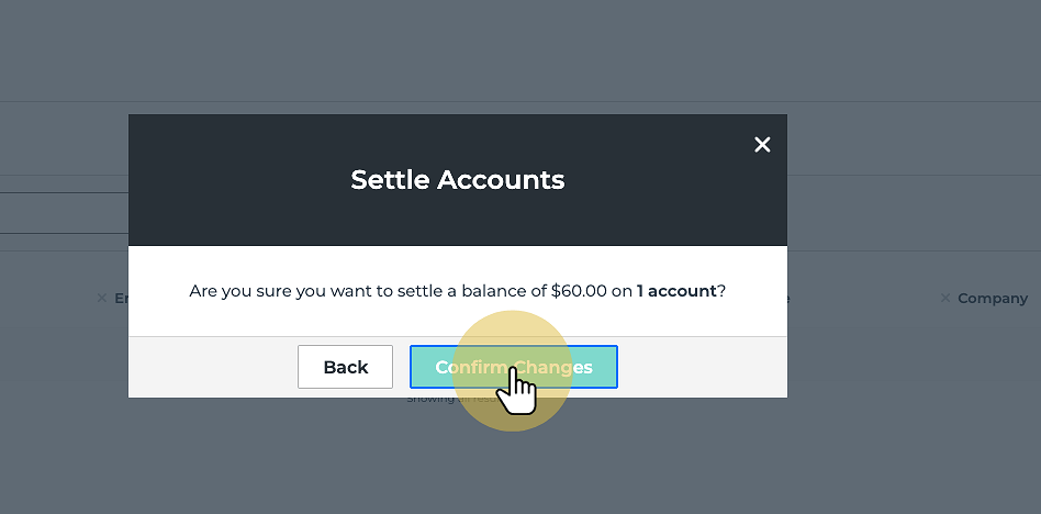 Click "Confirm Changes"